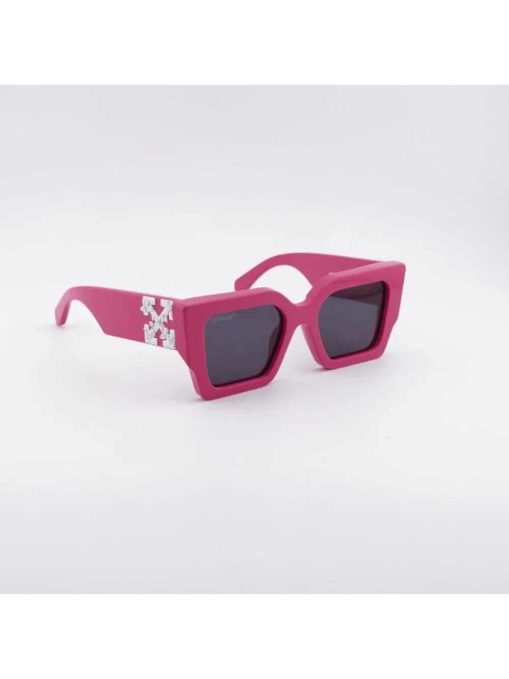 Off-White OERI003 6807 Sunglasses Pink Square Frame, Grey Lenses